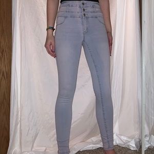 High waisted jeans